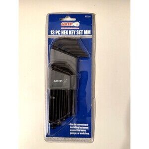 GRIP 13 Pc Metric Hex Key Set MM Long Arm Allen Wrench Set Chrome Vanadium